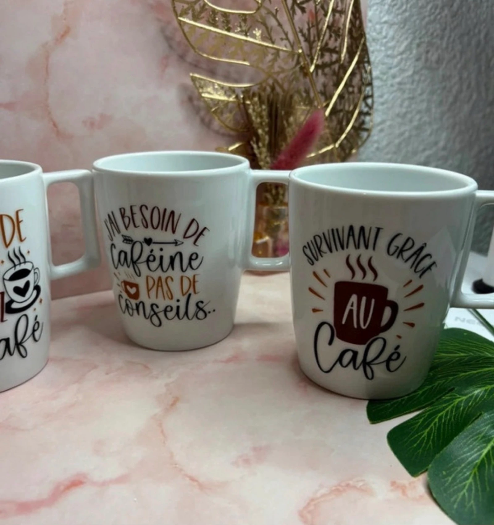 Set of 4 personalized coffee mugs – Air France / Degrenne Design – photo 3